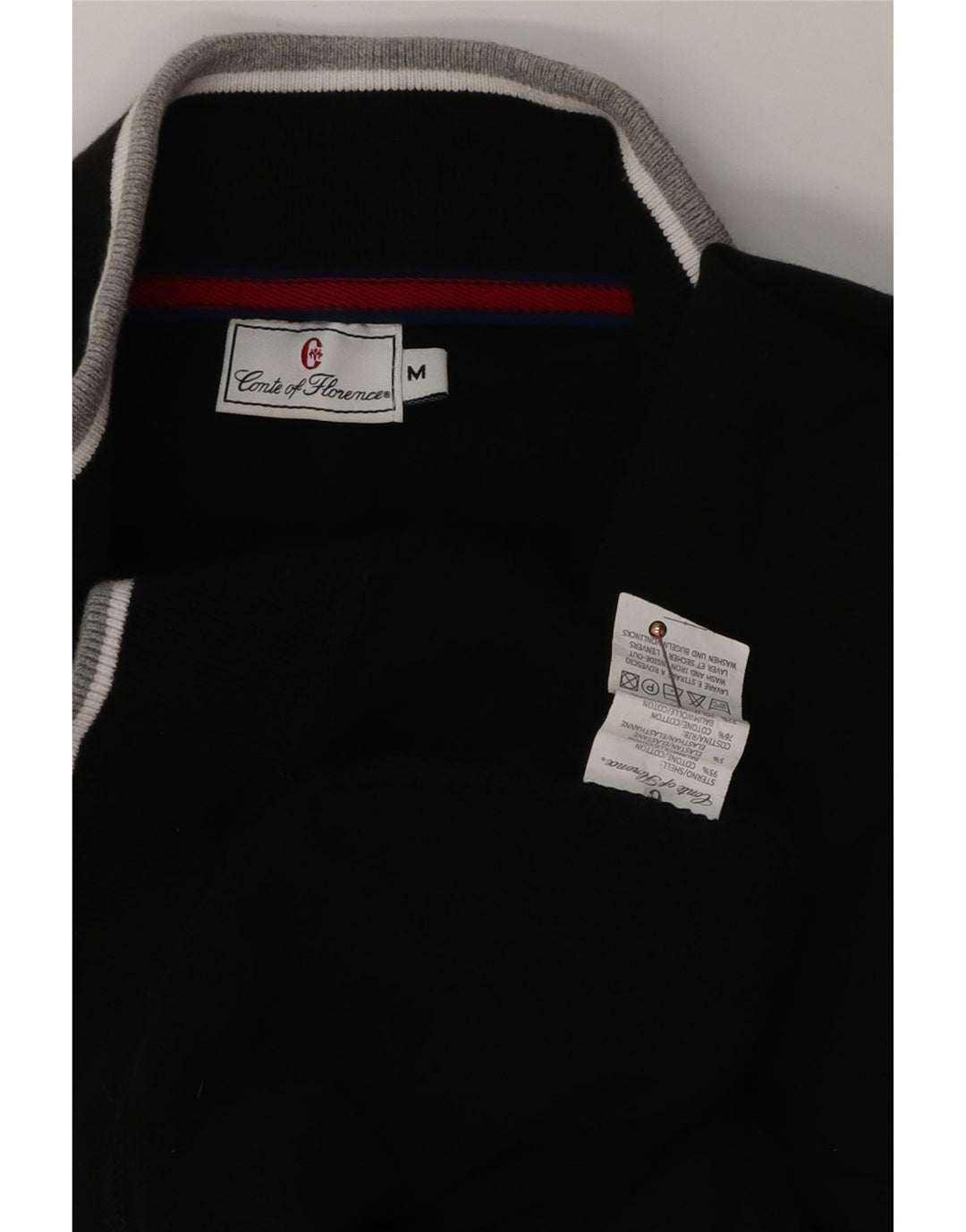 Giacca da tuta da uomo Conte of Florence in cotone nero medio