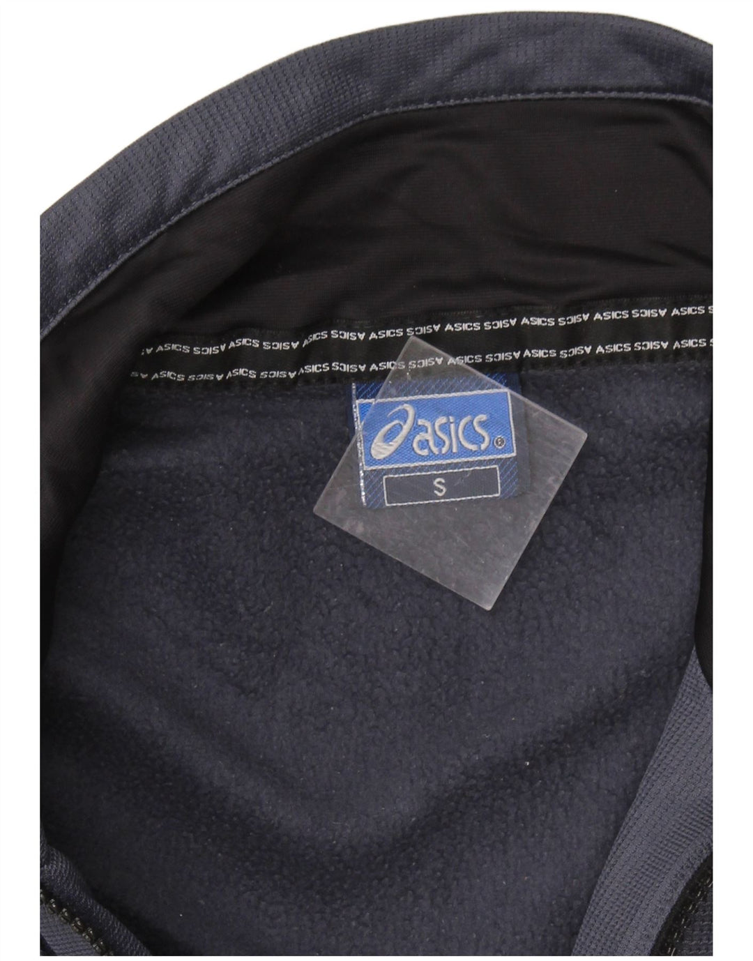 ASICS Mens Tracksuit Top Jacket Small Navy Blue Polyester