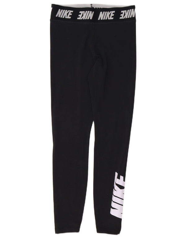 Leggings grafici da donna NIKE UK 14 cotone nero medio