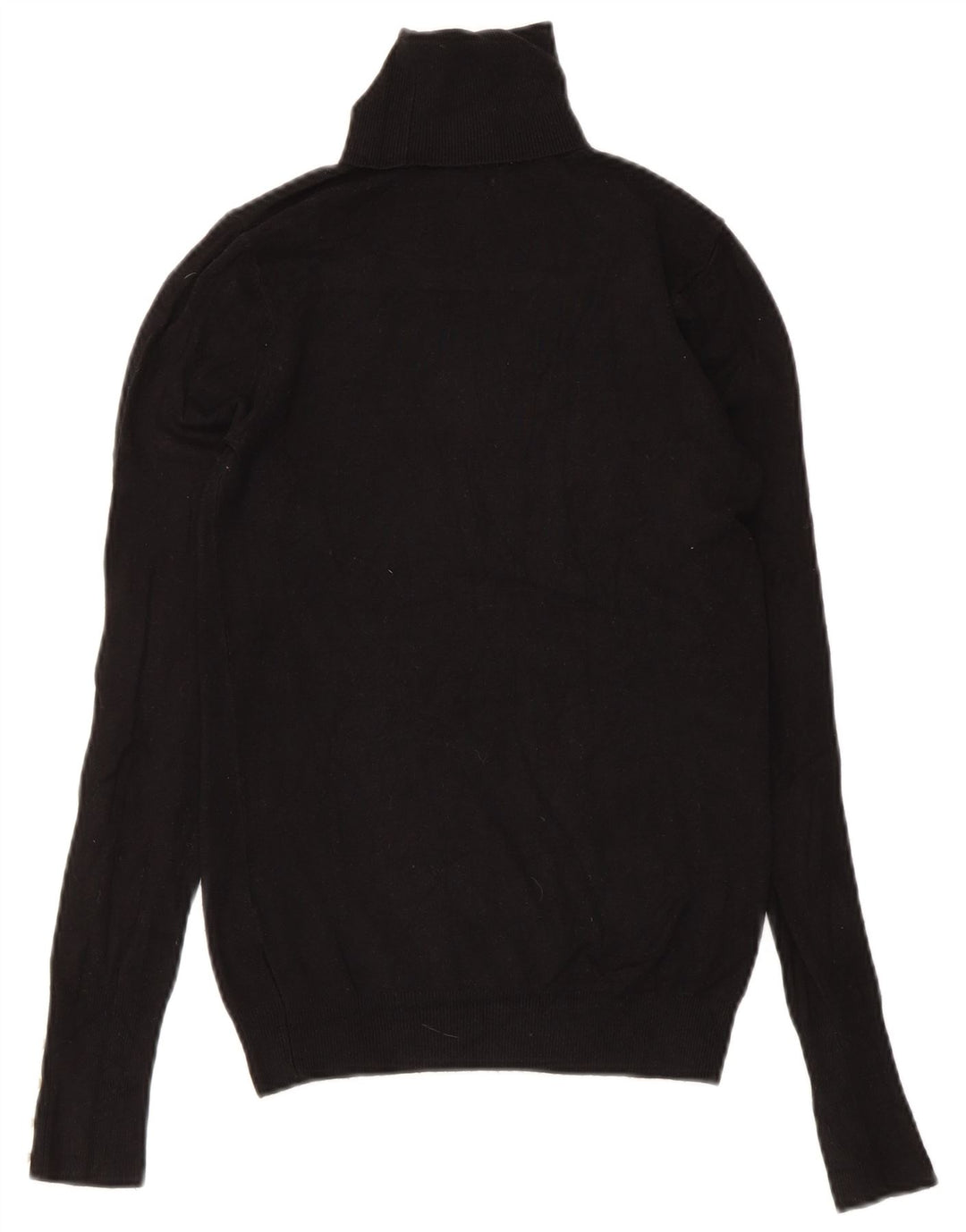 Maglione maglione a collo alto da donna Zara UK 8 piccolo in viscosa nera