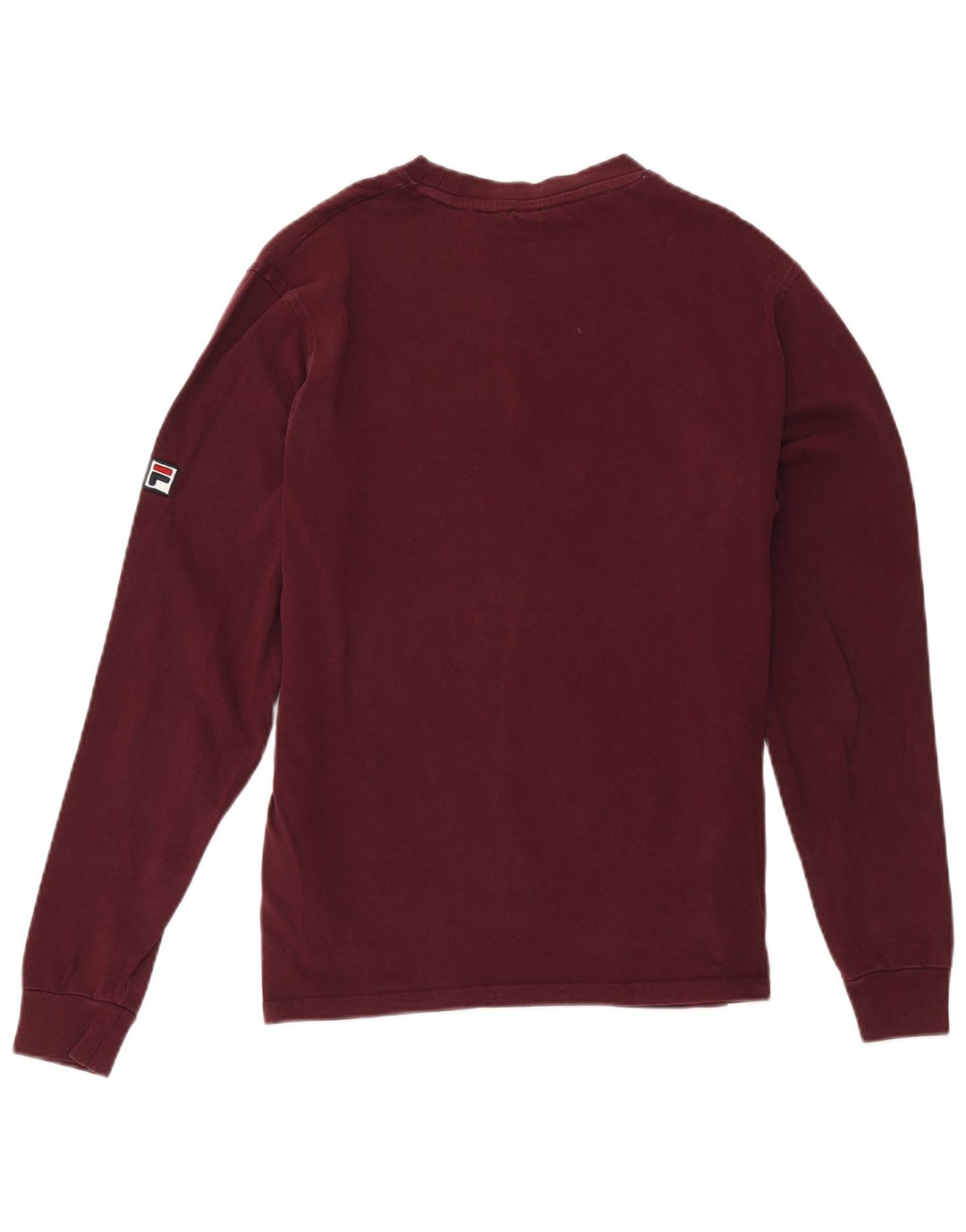 Maglia da uomo Fila a maniche lunghe piccola in cotone bordeaux