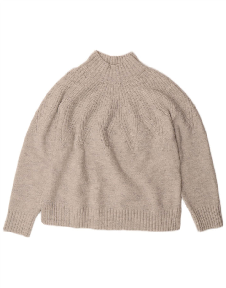 Maglione maglione a collo alto da donna Marks & Spencer UK 16 grande bianco sporco