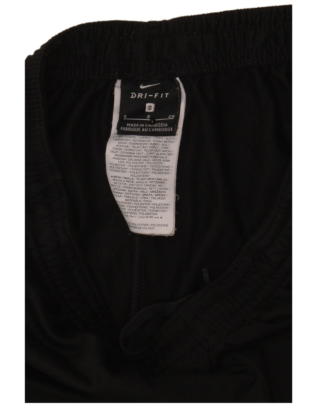 Pantaloni da tuta Nike da uomo piccoli in poliestere nero