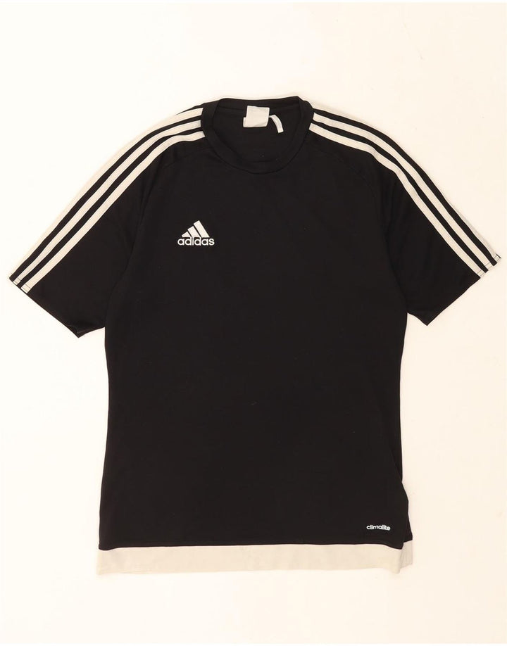 T-shirt ADIDAS da uomo Climalite Top Small in poliestere color block nero