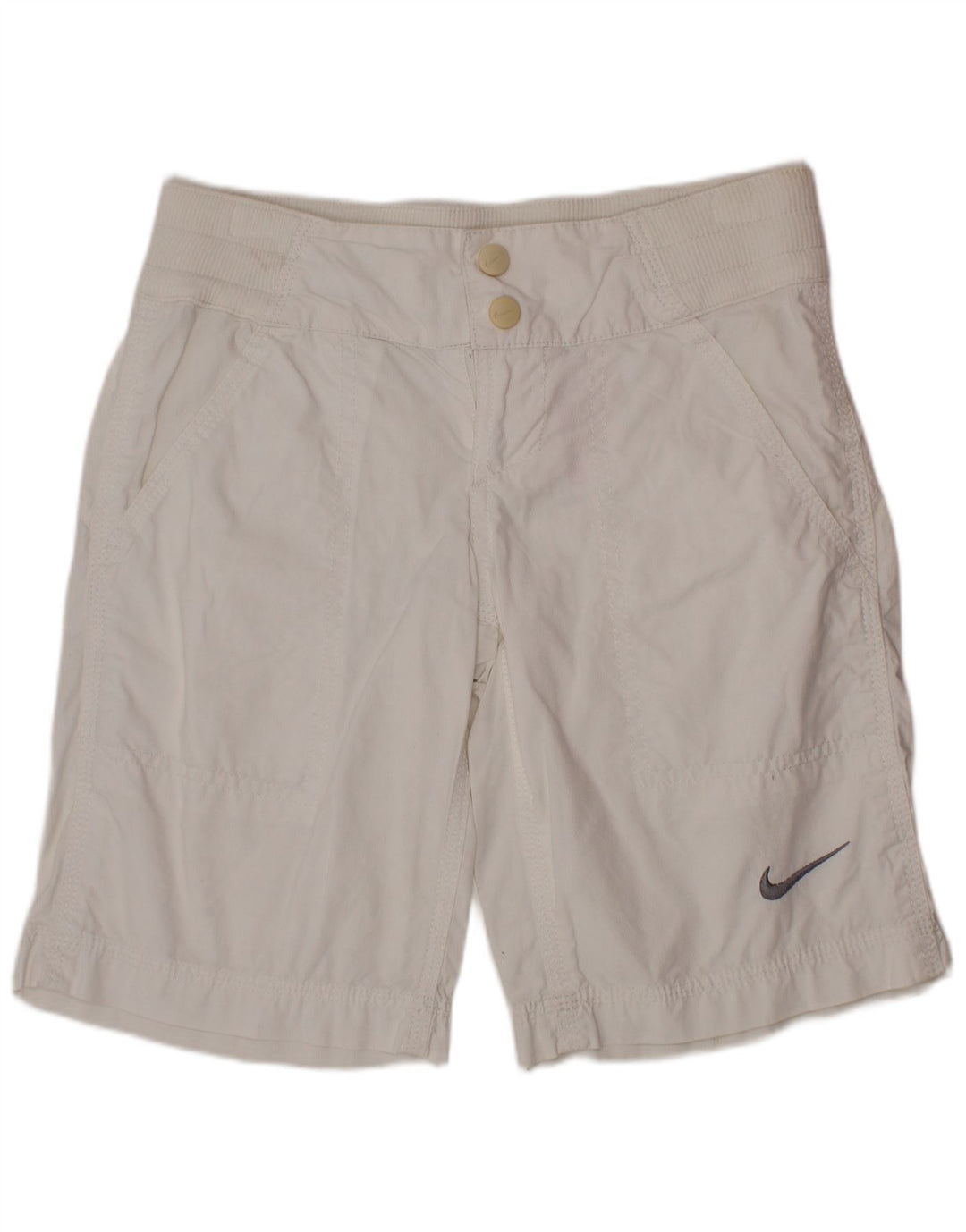 Pantaloncini chino NIKE da ragazzo 8-9 anni piccoli W26 cotone bianco