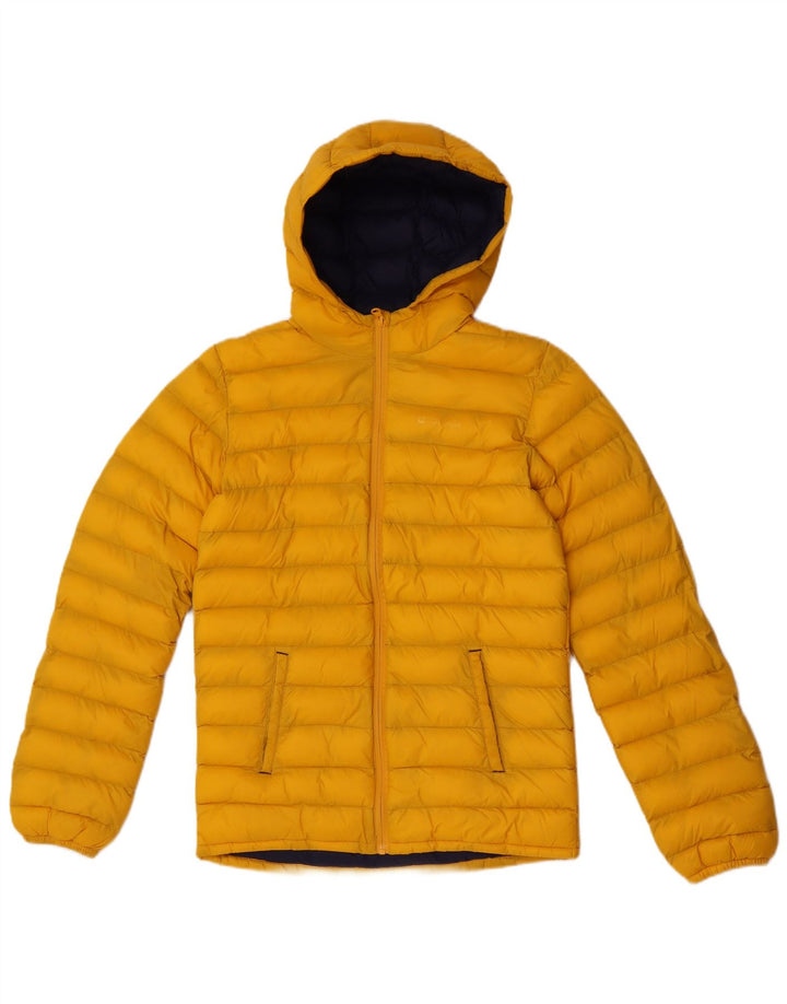 Giacca imbottita con cappuccio da bambino Mountain Warehouse 12-13 anni in nylon giallo