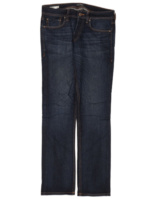 Jeans dritti vestibilità regolare Clark da uomo Jack & Jones W30 L32 cotone blu navy