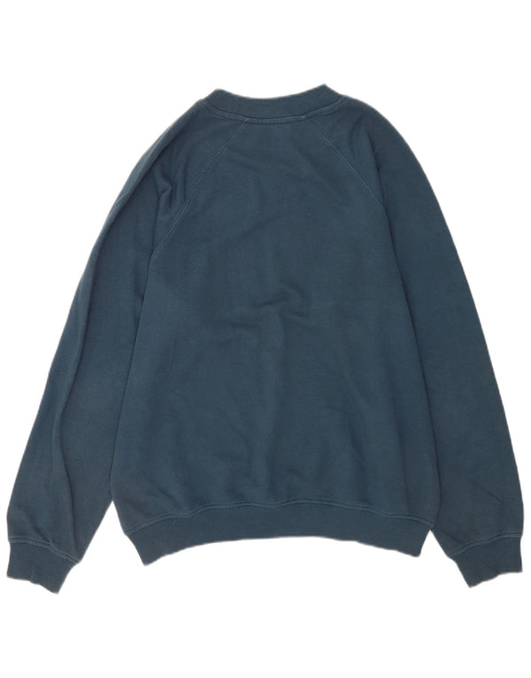 Felpa da uomo con grafica ampia e vestibilità Champion, piccola, in cotone blu navy