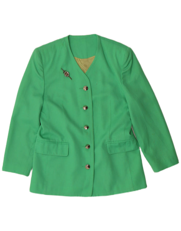 Giacca blazer da donna a 5 bottoni Michael H. UK 14 verde medio classico
