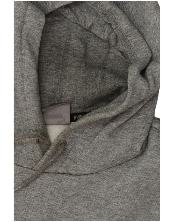 Felpa con cappuccio grafica da uomo Puma in cotone chiazzato grigio medio