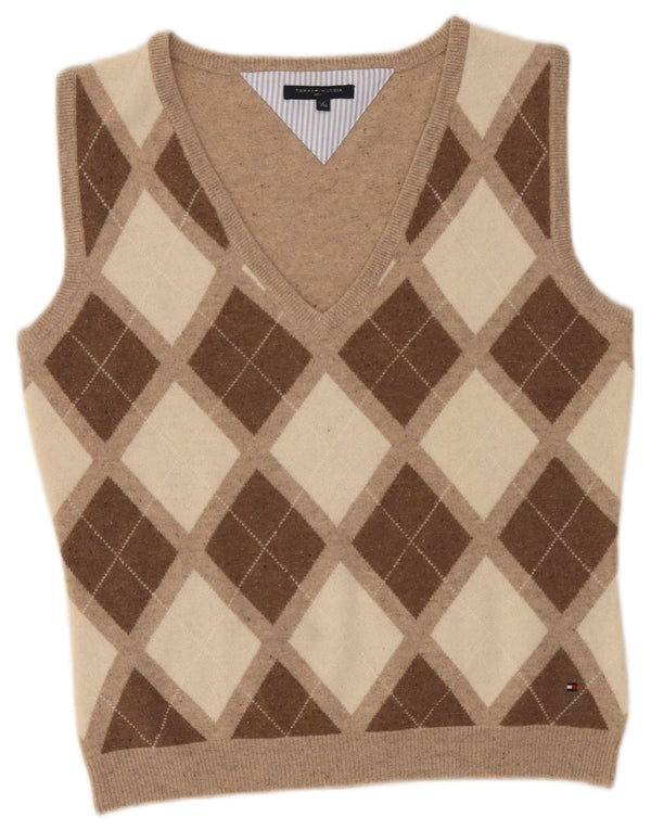Canottiera da donna Tommy Hilfiger UK 14 Large Beige Argyle/Diamond