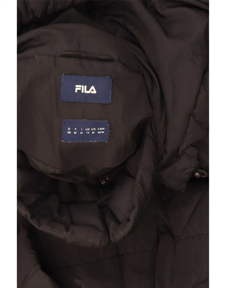Cappotto imbottito con cappuccio da donna Fila UK 12 medio poliestere nero