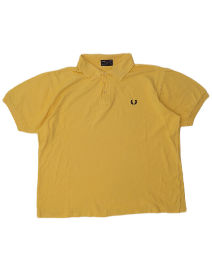 Polo da uomo Fred Perry grande in cotone giallo
