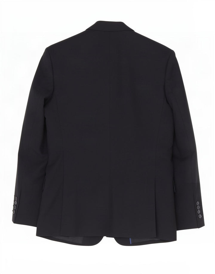 Giacca blazer a 2 bottoni da uomo Marks & Spencer UK 36 piccola poliestere nero