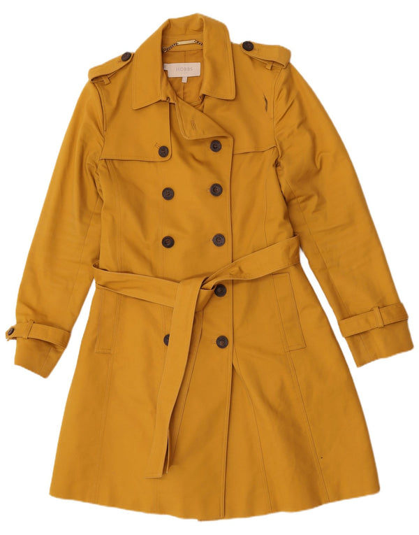 Trench da donna Hobbs UK 14 grande cotone giallo