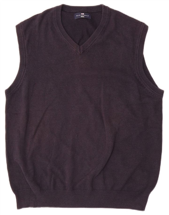 Canotta da uomo Marks & Spencer Blue Harbour Canotta media in cotone blu navy
