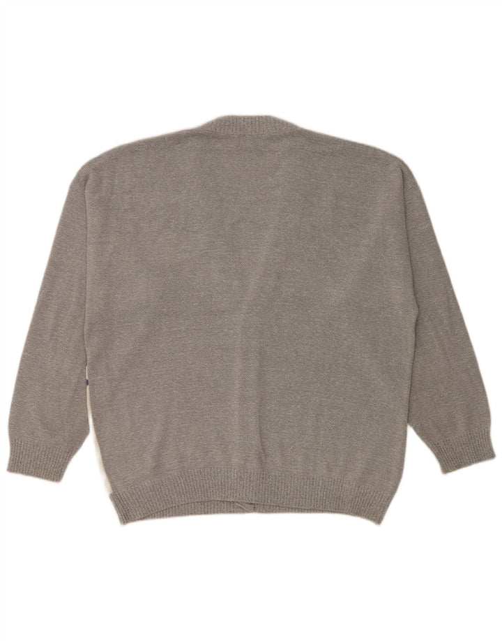 Maglione cardigan da uomo JAC IT 52 Large in cotone color block grigio