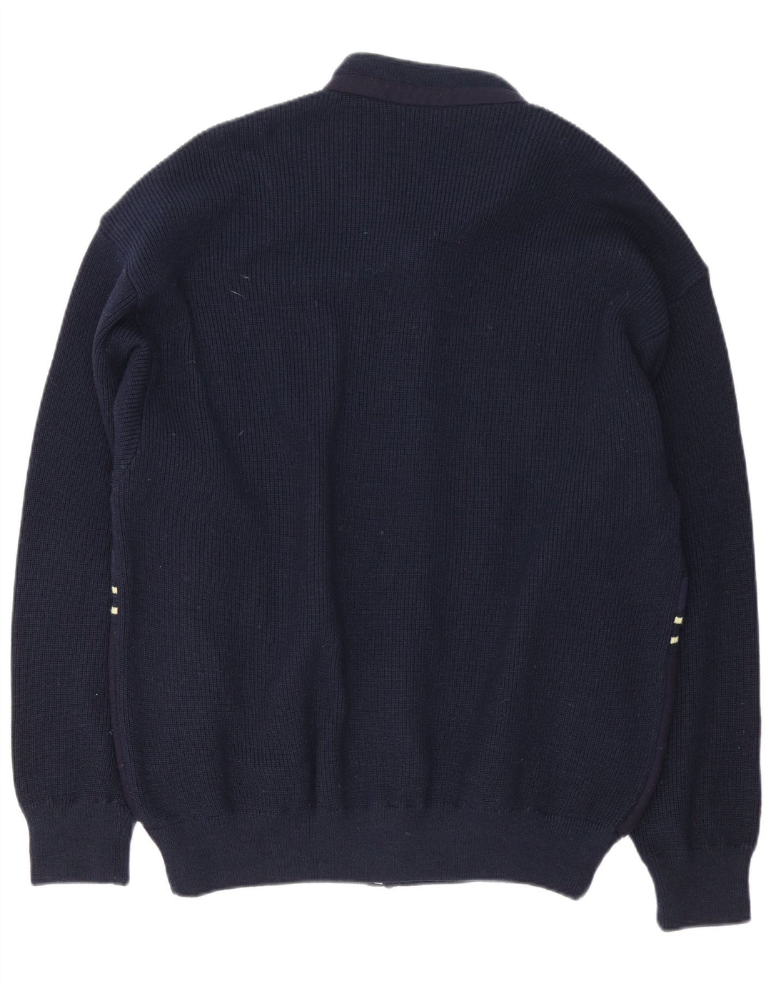 Maglione cardigan da uomo dalla vestibilità regolare Loli Wolf in lana blu navy media