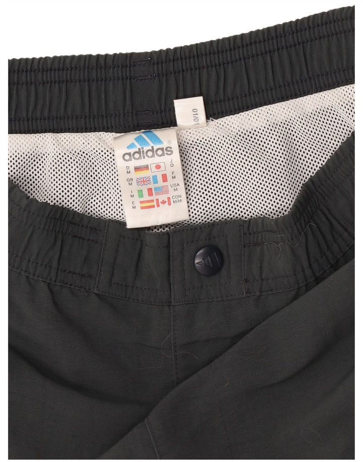 Pantaloncini da bagno da uomo Adidas in poliestere color block grigio medio