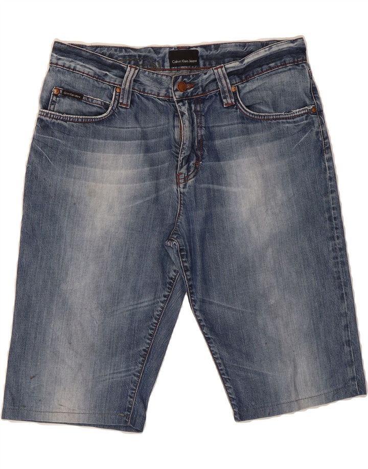 CALVIN KLEIN Mens Denim Shorts W32 Medium  Blue Vintage Calvin Klein and Second-Hand Calvin Klein from Messina Hembry 