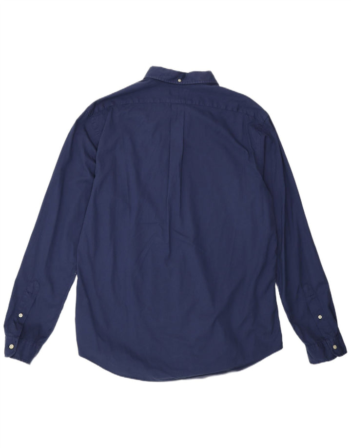 Camicia slim fit da uomo Ralph Lauren XL in cotone blu navy