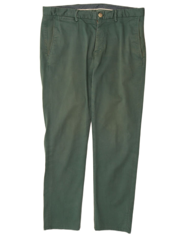 Pantaloni chino slim fit da uomo Massimo Dutti EU 42 Large W32 L30 cotone verde