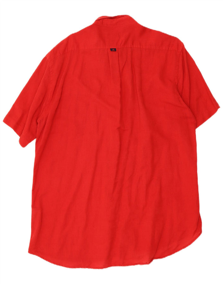 Camicia a maniche corte da uomo Kappa 2XL in cotone rosso