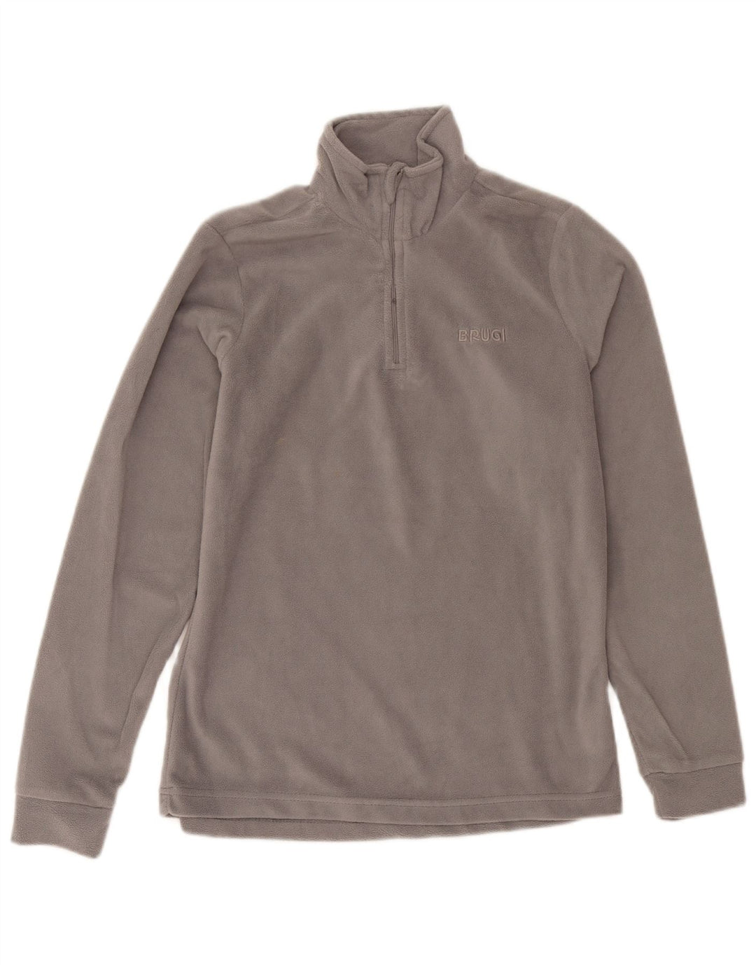 Maglione in pile da donna Brugi con collo e zip UK 14 Poliestere grigio medio