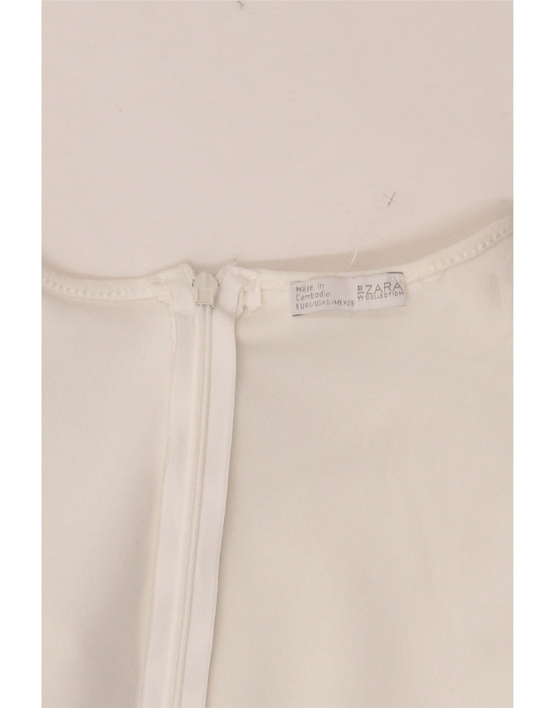 Tutina corta a maniche corte da donna ZARA UK 8 Small W28 bianca