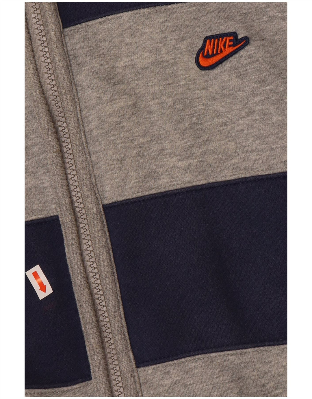 Felpa con cappuccio e zip grafica da uomo NIKE UK 36/38 piccola a righe blu navy