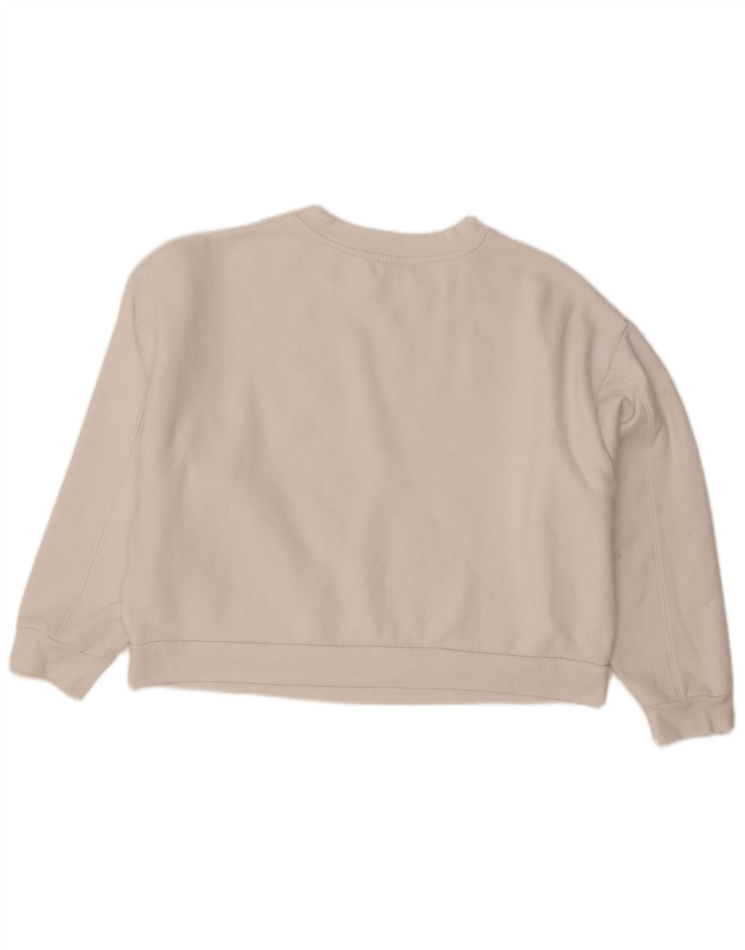 Levi's Donna Crop Graphic Felpa Oversize Maglione UK 14 Large Bianco