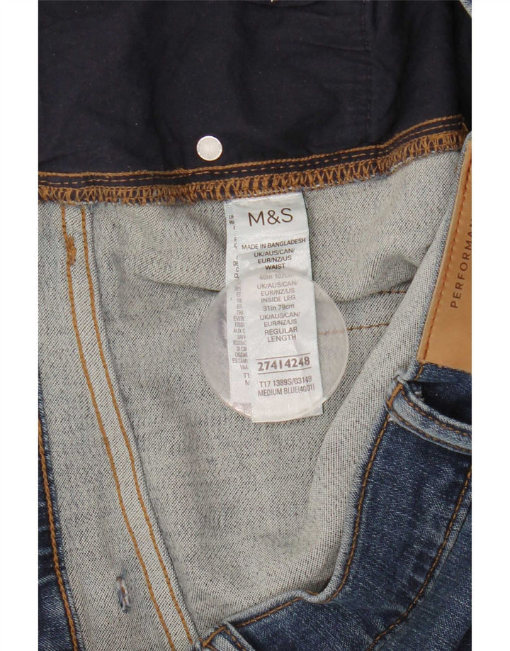 Jeans slim da uomo Marks & Spencer W40 L31 cotone blu
