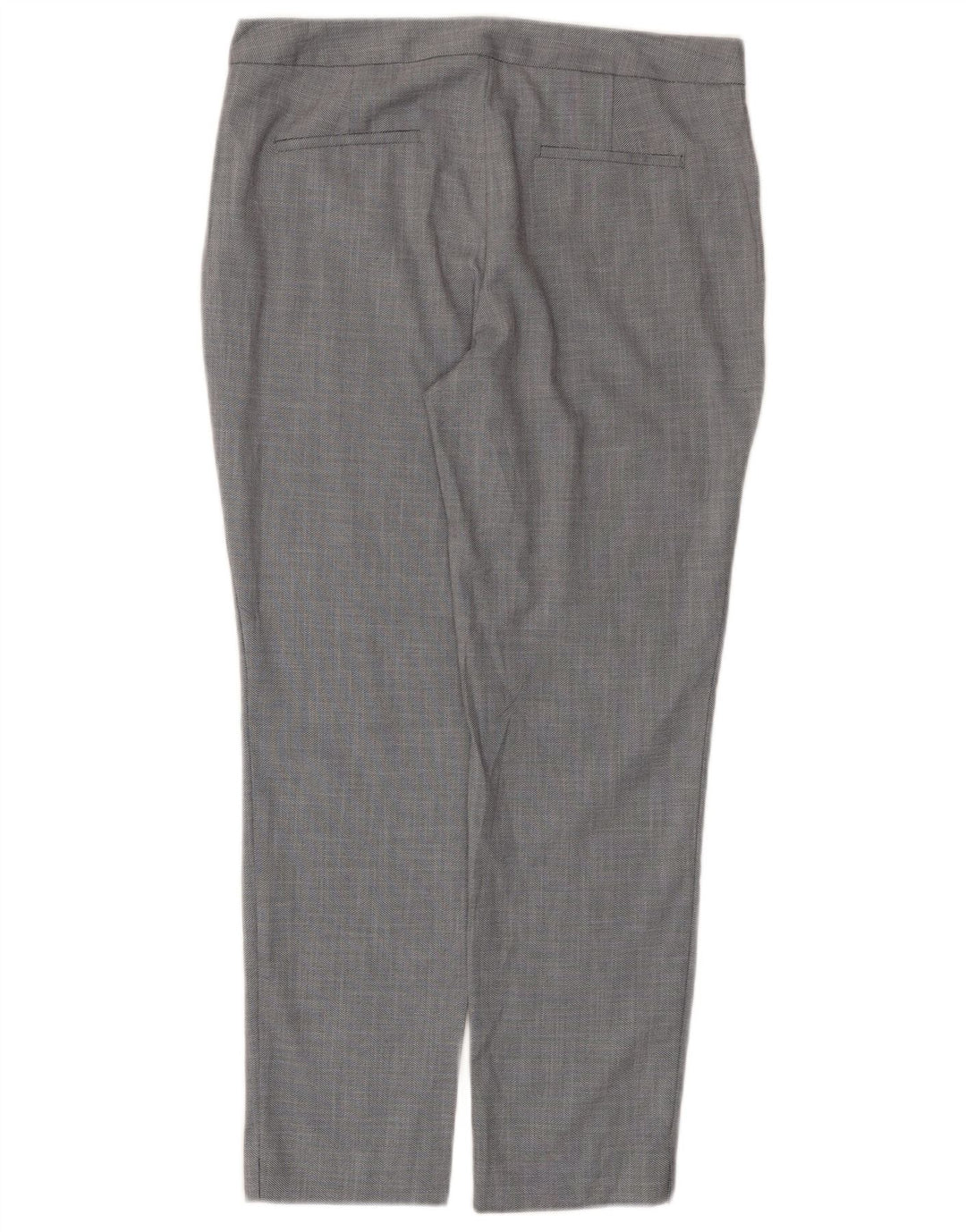 Pantaloni da abito slim da donna Zara EU 40 Medium W30 L27 Poliestere Chevron grigio