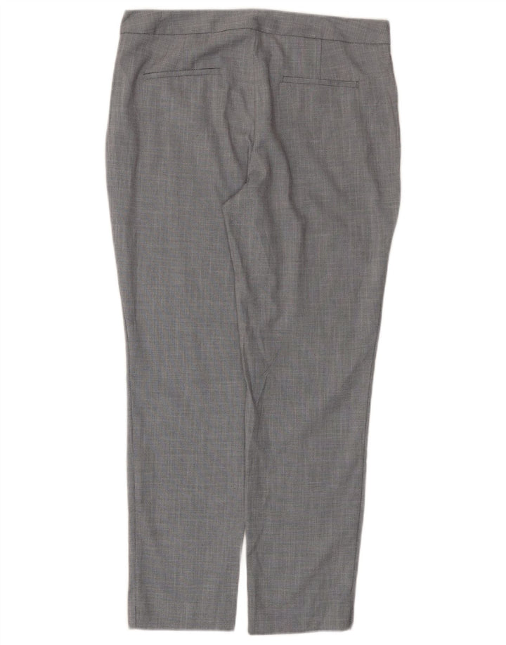 Pantaloni da abito slim da donna Zara EU 40 Medium W30 L27 Poliestere Chevron grigio