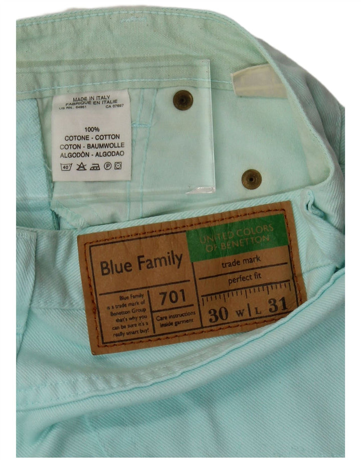 Jeans affusolati da donna Benetton W30 L25 cotone turchese