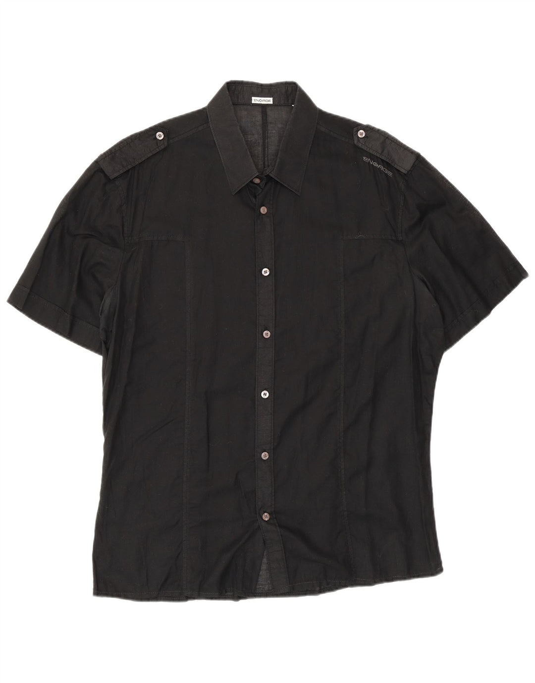 Camicia militare a maniche corte da uomo Energie XL nera