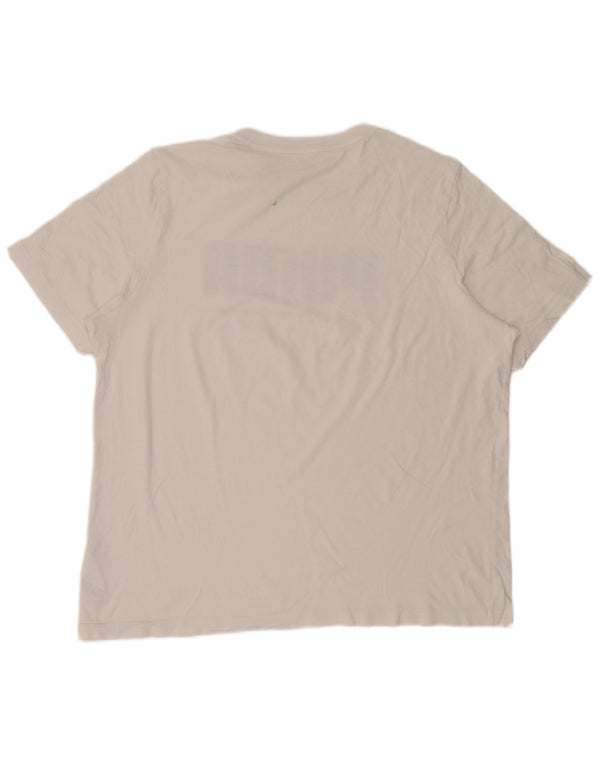 T-shirt grafica da uomo Puma Top XL in cotone bianco