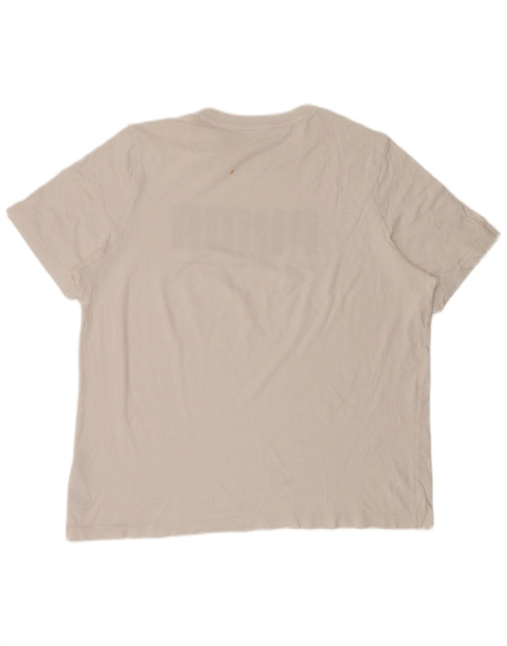 T-shirt grafica da uomo Puma Top XL in cotone bianco