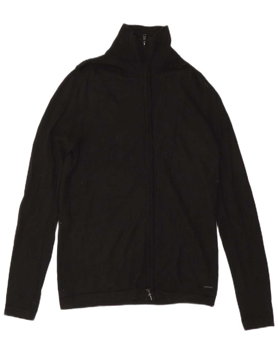 Maglione cardigan da uomo Dkny in lana nera media