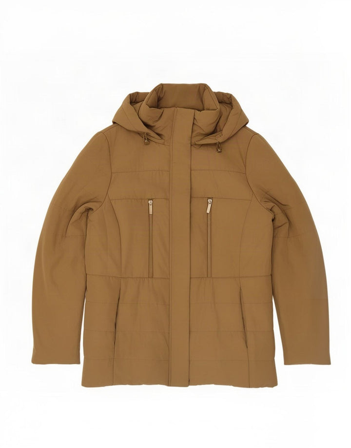Giacca imbottita con cappuccio da donna Perte by Krizia UK 14 Large Beige Poliestere
