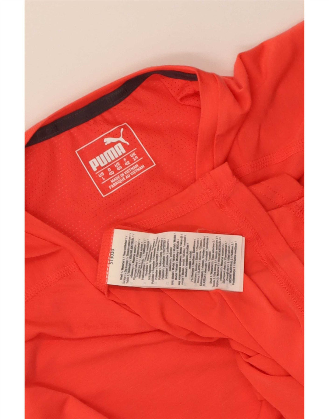 T-shirt da donna Puma UK 14 grande rossa in poliestere