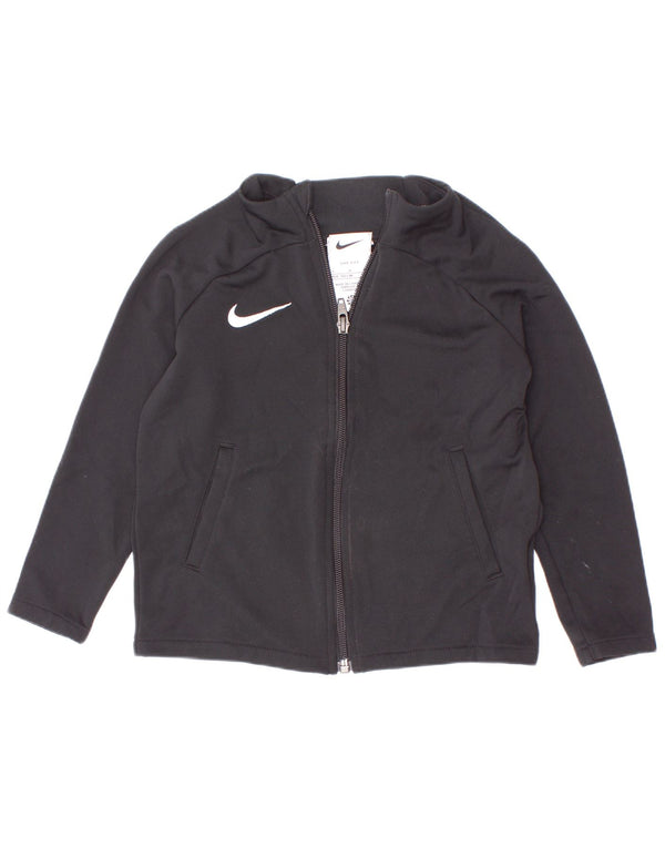 Giacca da ginnastica per ragazze Nike Dri Fit, 4-5 anni, piccola, in poliestere nero