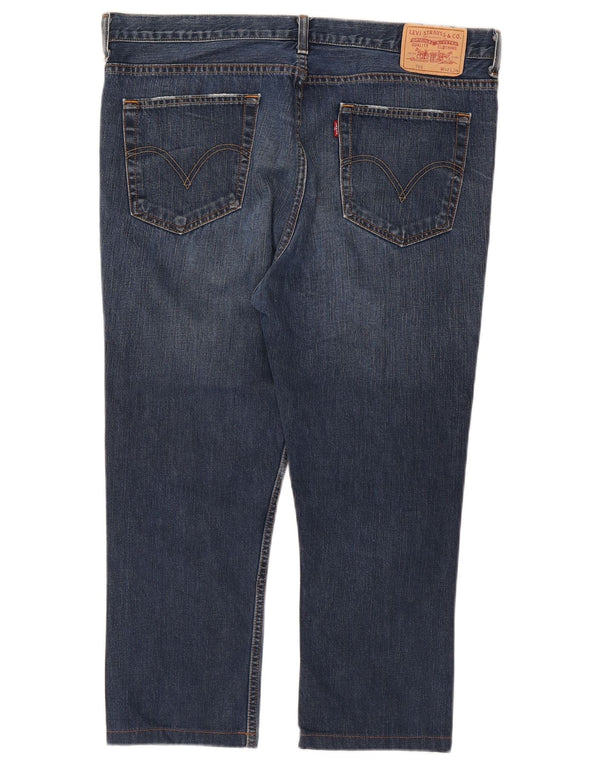 Levi's Uomo 752 Jeans dritti cropped W42 L23 Blu Cotone