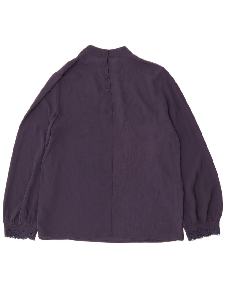 Camicetta a maniche lunghe da donna Marks & Spencer UK 12 medio blu navy