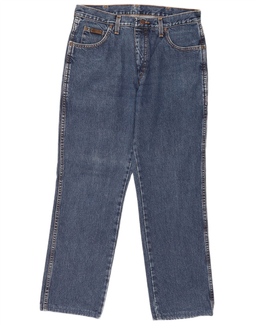 Jeans dritti da uomo Wrangler Texas W34 L29 cotone blu