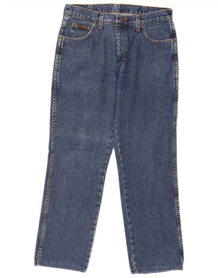 Jeans dritti da uomo Wrangler Texas W34 L29 cotone blu