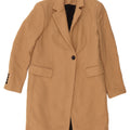 Cappotto Zara da donna UK 12 in lana beige medio