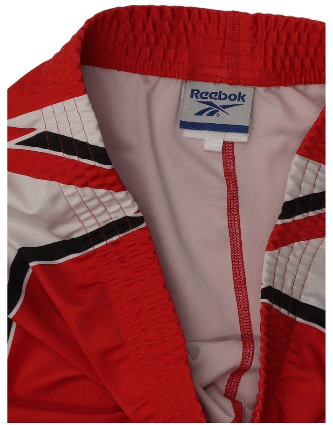 Pantaloni da tuta da uomo Reebok Small in poliestere color block rosso