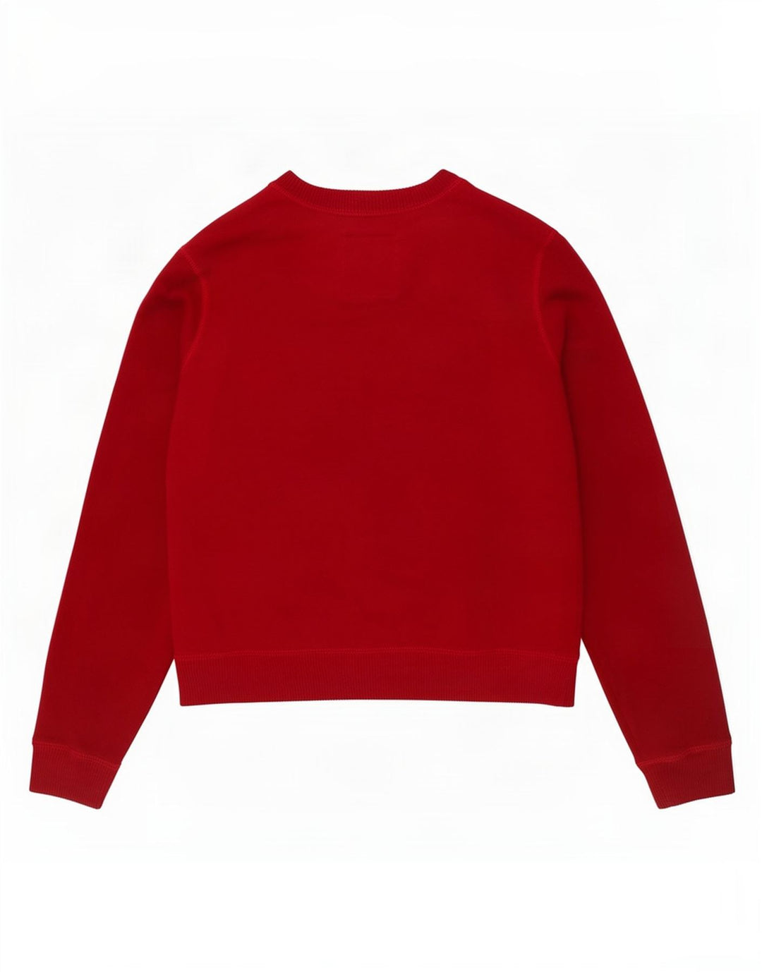 Felpa con grafica Hollister da donna, maglione UK 12, cotone rosso medio