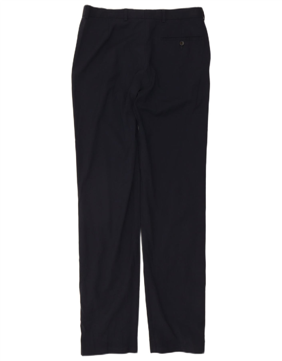 Pantaloni da abito dritti su misura da uomo Marks & Spencer W32 L35 Blu Navy